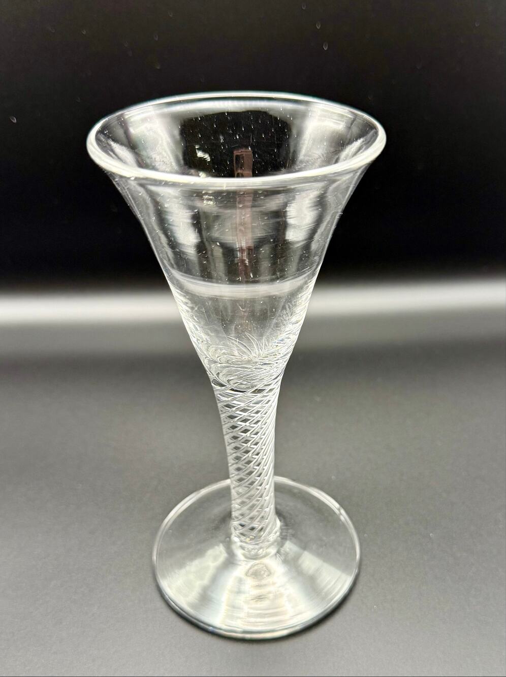 Blenko/Royal Leerdam Air Twist Crystal Wine Glass